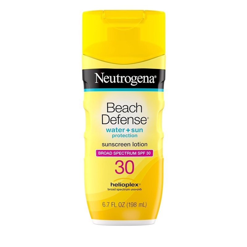 Neutrogena Sunscreen Lotion - Beach Defense SPF 30 | Oil-Free, Fast-Absorbing, 6.7 fl. oz