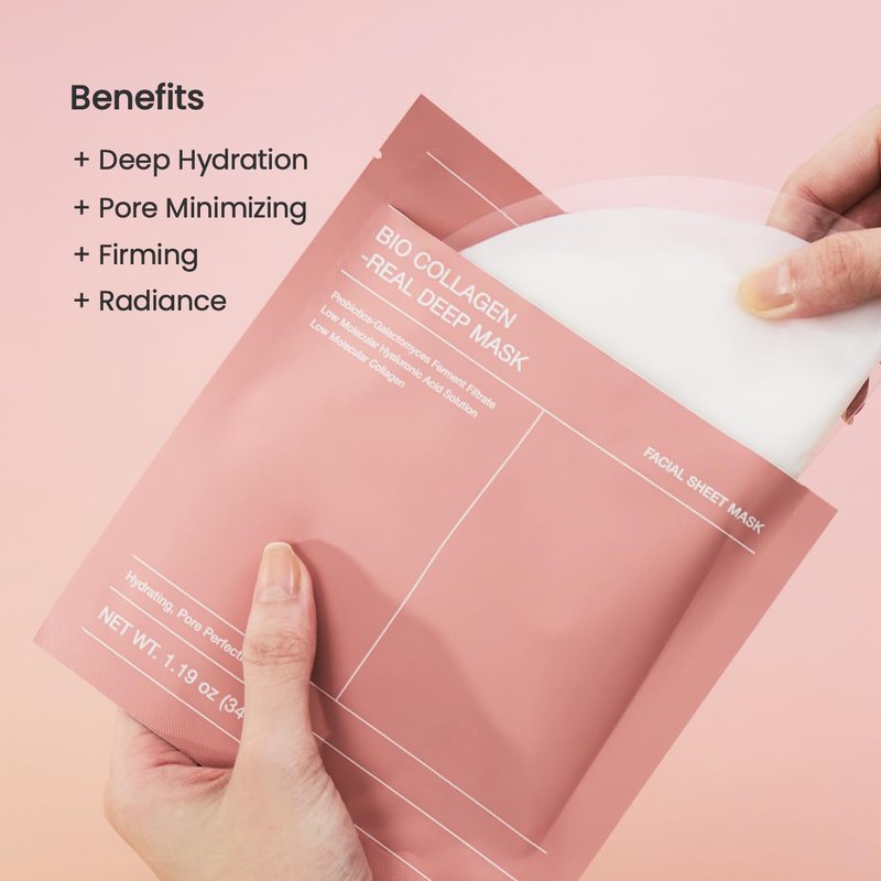 Collagen Trio Set - Bio Collagen Mask, Peptide Serum & Cream for Plump, Glass Skin | Korean Skin Care Essentials