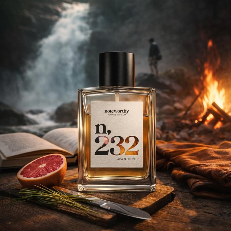 Noteworthy n,232 Wanderer Eau De Parfum – Grapefruit, Leather, Vetiver | Sophisticated, Warm Fragrance for Any Occasion | Long-lasting Unisex Perfume for Women & Men (100ml)