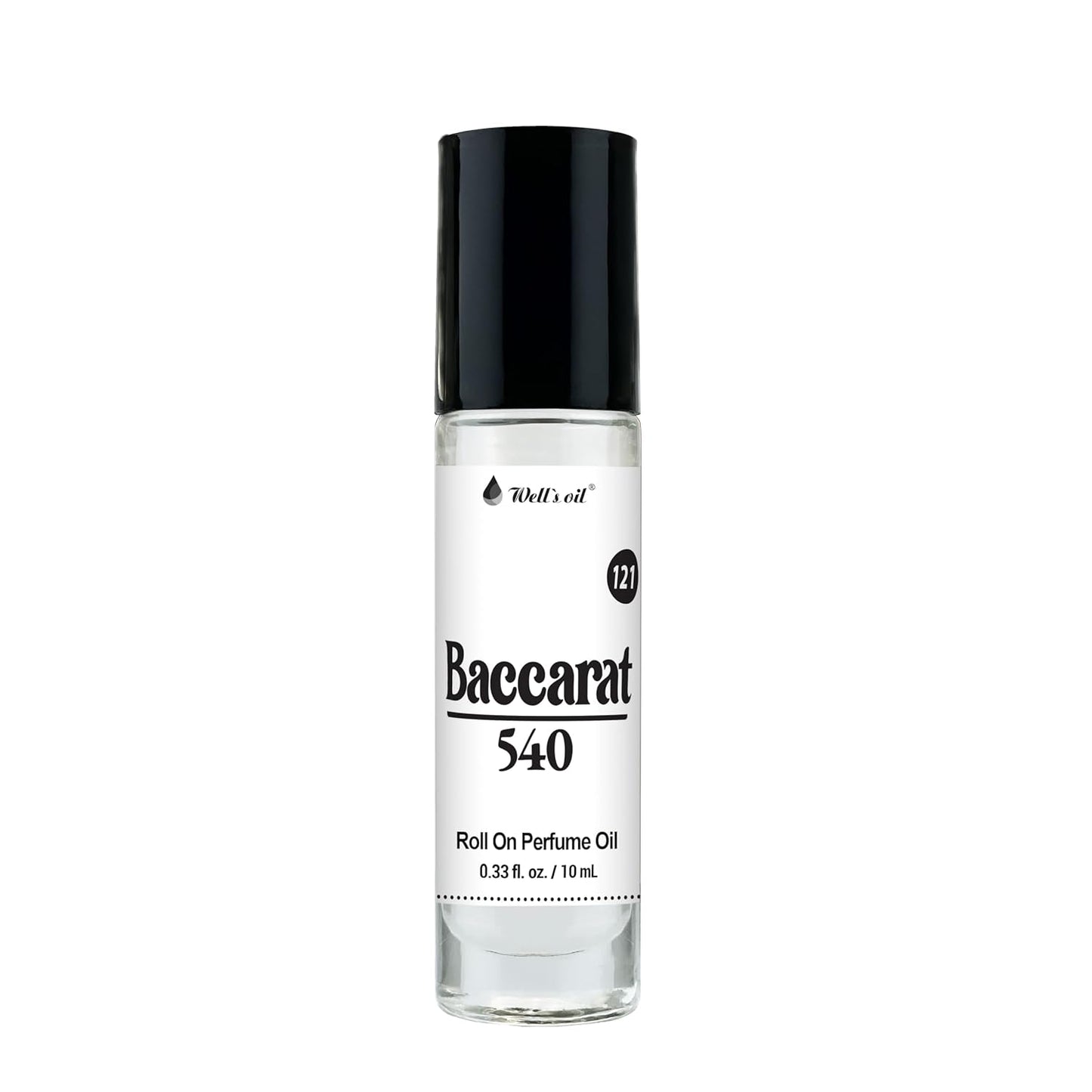 Well's Oil Roll-On Perfume Oil (Bacarat 540) | Oil-Based Fragrance | Long-Lasting Wear | Paraben-Free | 0.33 fl oz / 10 ml
