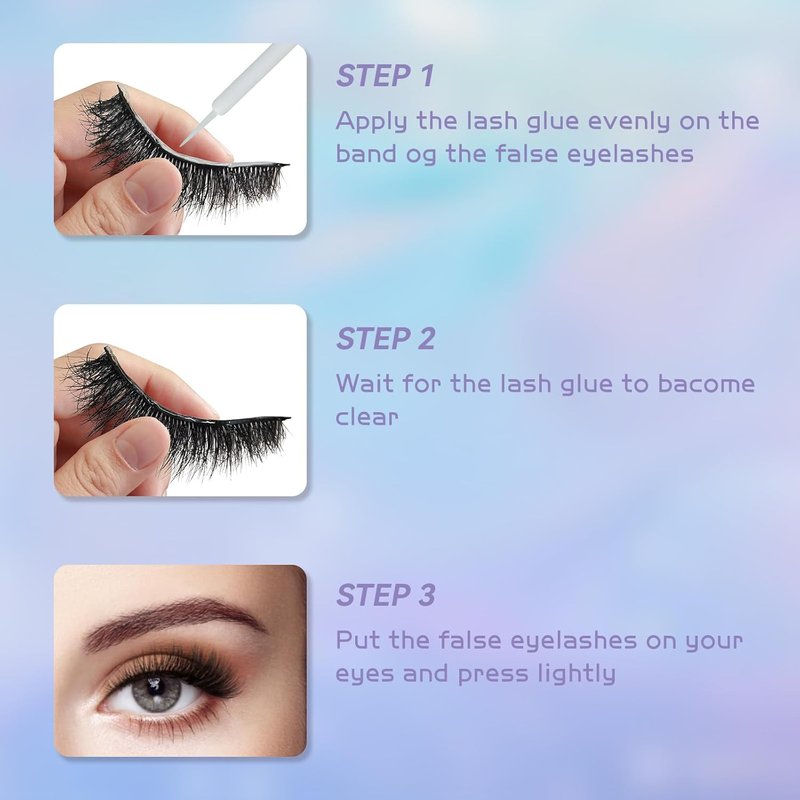 Lash Glue - Long-Lasting Waterproof Eyelash Adhesive for Strip Lashes | Clear 0.18oz