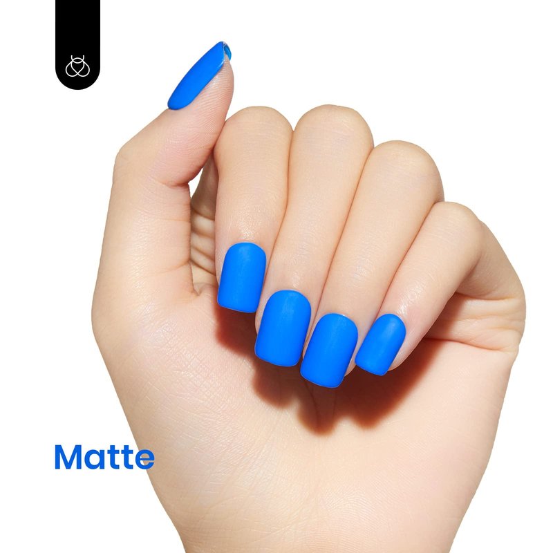 Beetles Blue Gel Nail Polish, 15ML Electric Punk Bright Blue Gel Polish, Soak Off Uv LED Summer Nails Art DIY Manicure for Women