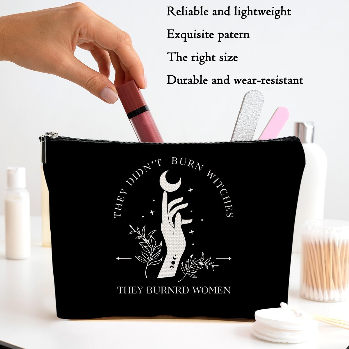 Witchcraft Makeup Bag Feminism Empowered Women Cosmetic Bag for Christmas Halloween Birthday Gifts Witch Witchy Gifts for Women Aunt Coworker Best Friend Sarcastic Toiletry Bag Zipper Pouch