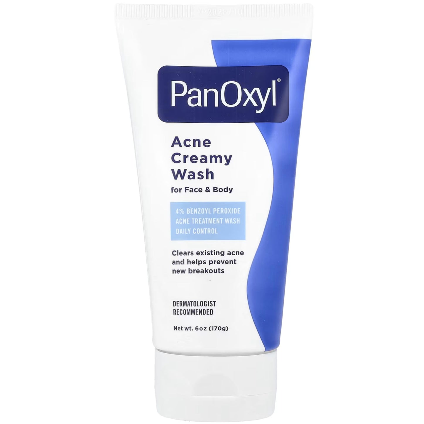 PanOxyl 4 Acne Creamy Wash, 4% Benzoyl Peroxide 6 oz (Pack of 5)