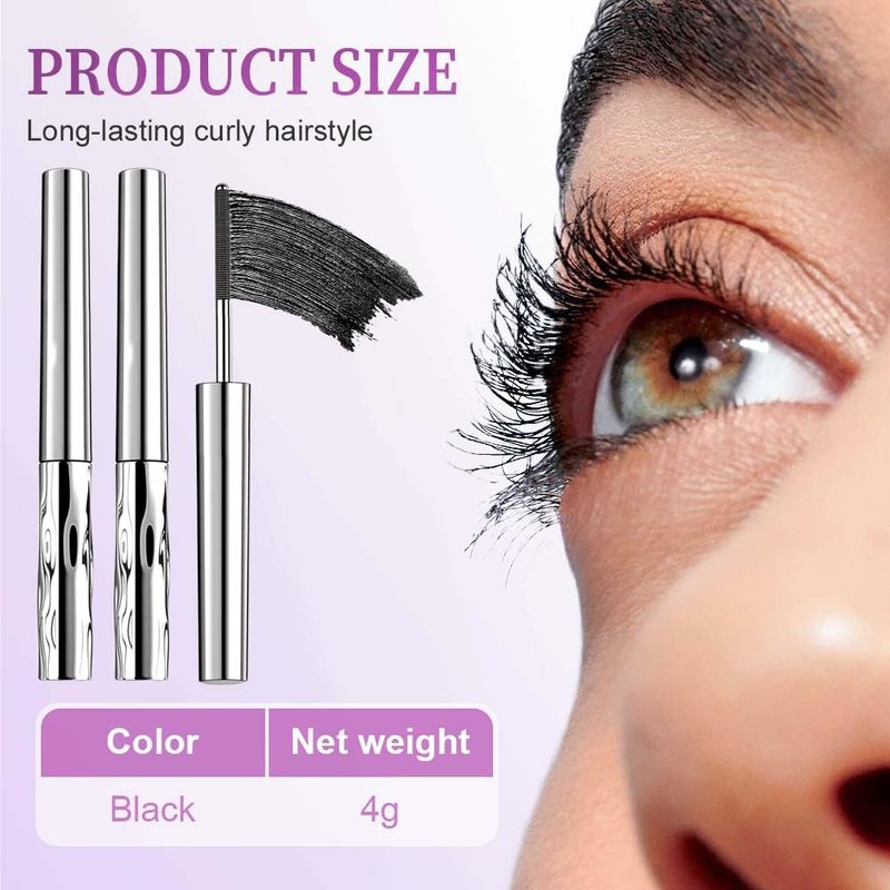 Eyelash Primer,Tubular Eyelash Primer,Waterproof Long Curling Mascara,Volumizing Mascara for Daily Makeup, Natural And Non-Smudged (Black)