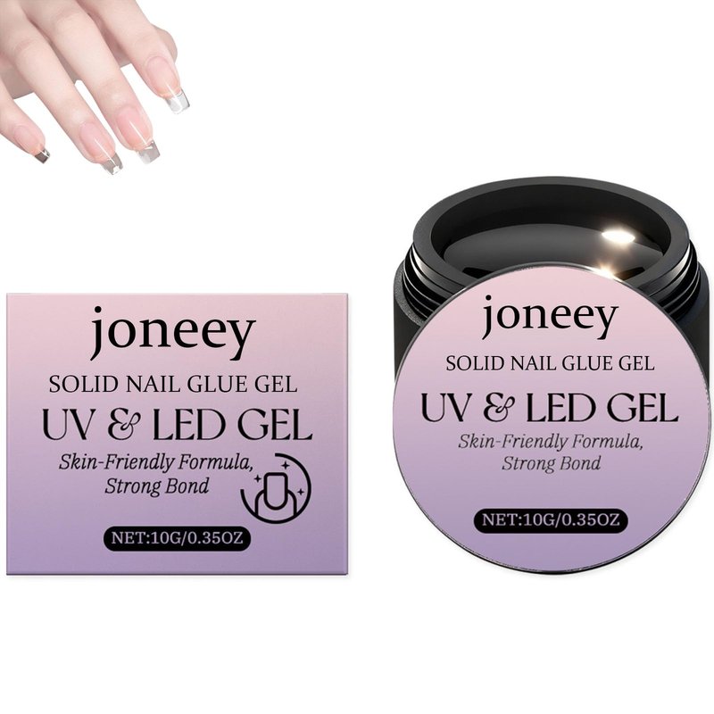 Press on Nails,Solid Nail Glue Gel,10g False Nails Gel Glue,Long-Lasting Strong Adhesion, Need UV Light Cured