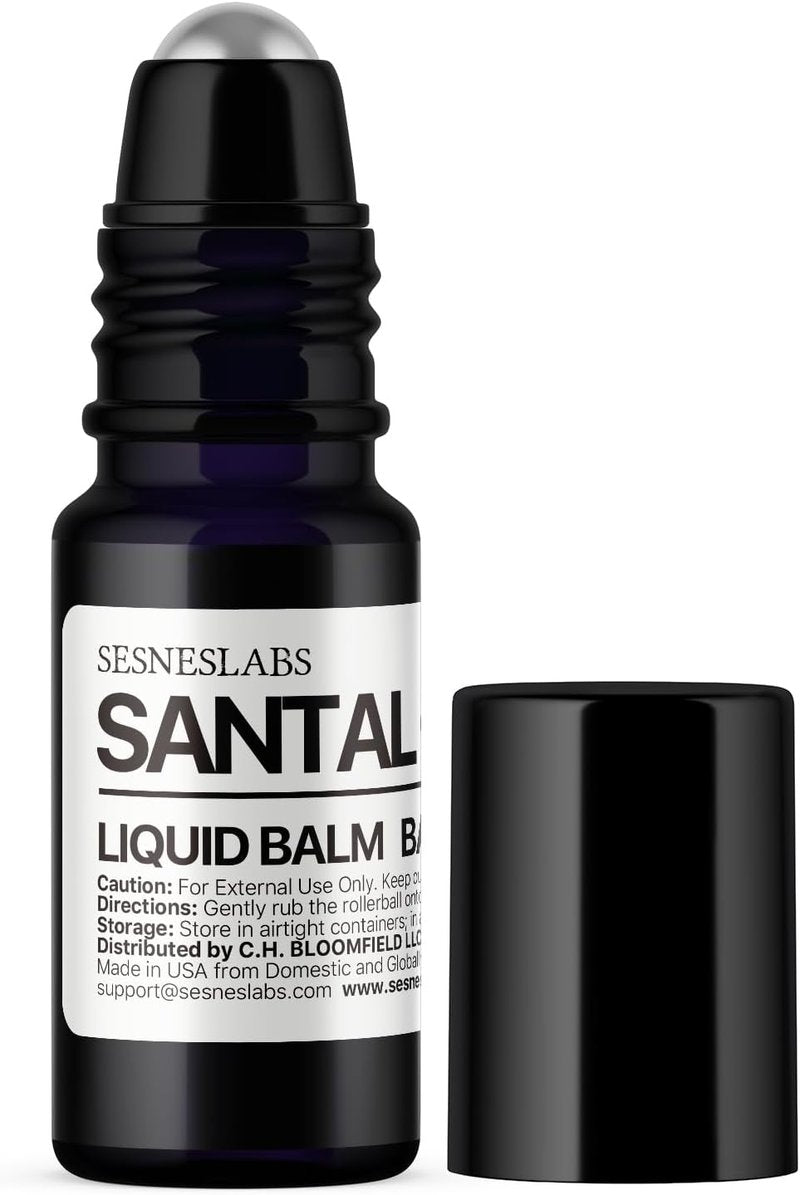 Sesneslabs Santal Grass Roll-On Perfume - Alcohol-Free Niche Scent with Eucalyptus & Sandalwood | 10ml