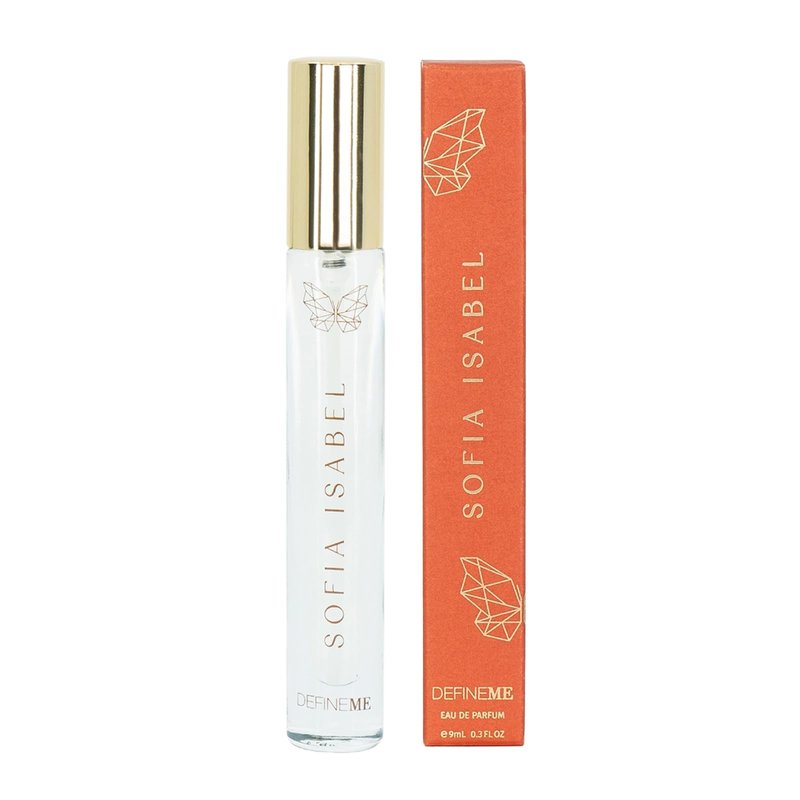 DefineMe Sofia Isabel Perfume, Travel Size, 0.3 fl oz, Gourmand, Fruity and Sweet Fragrance with Mandarin, Tangerine, Vanilla & Jasmine Notes, Perfumes for Women