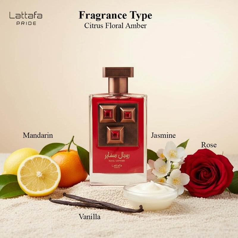 Lattafa Perfumes Royal Sapphire Eau de Parfum Spray - Unisex Fragrance, 3.4 Ounce