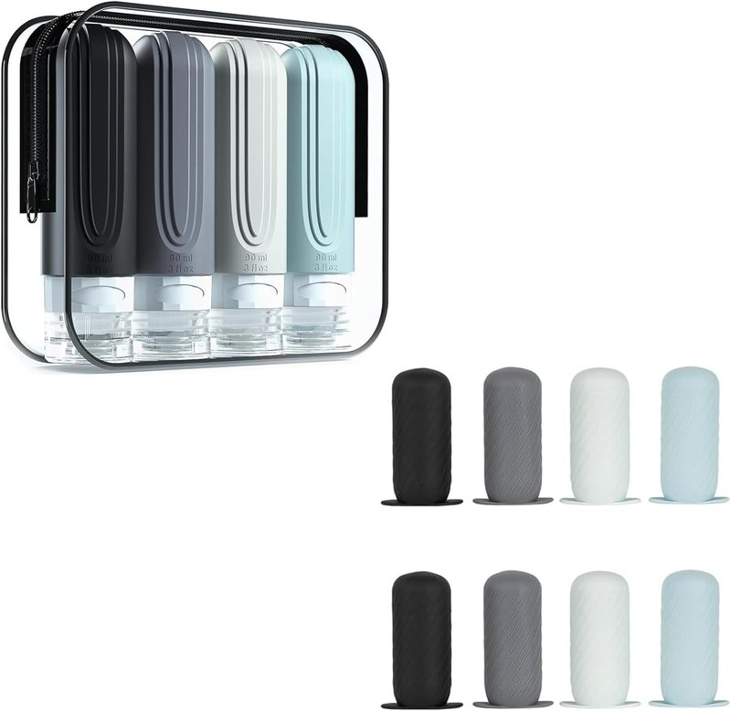 Mrsdry 13pcs Set Travel Bottles with Covers, Leak Locks Travel Accessories for Shampoo, Conditioner, Wash, Body