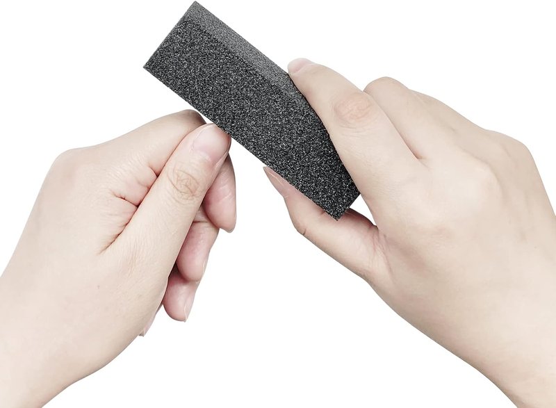 Nail Buffer Sanding Block Set - 10 Pcs 100/180 Grit Polishing Files | Black & Purple