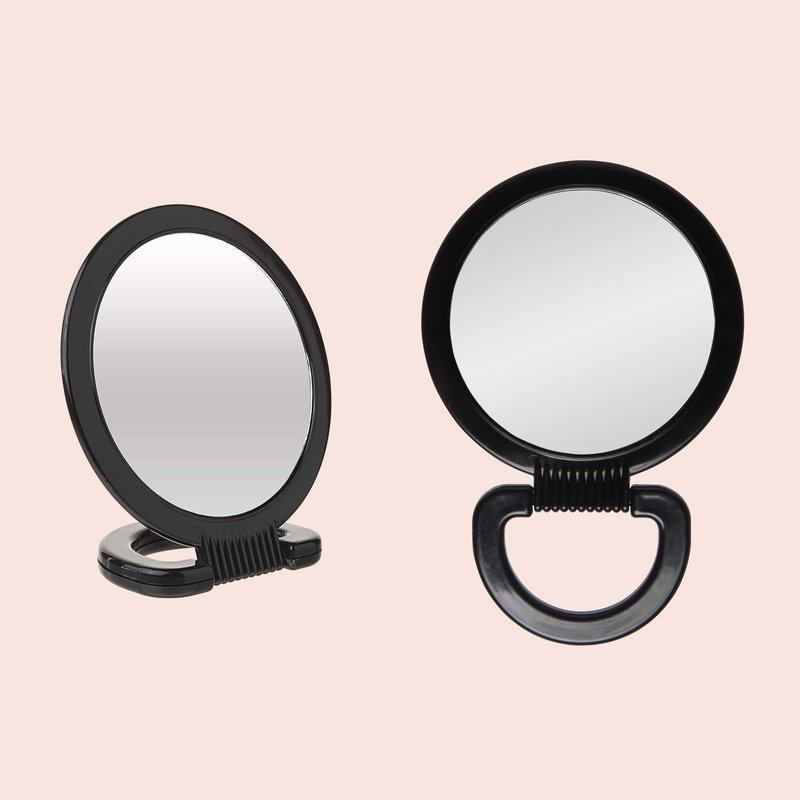 Diane Hand Mirror – Double-Sided 1X and 3X Magnification, Lightweight Portable Handheld Mirror with Handle, Ideal for Makeup, Shaving, & Everyday Beauty, Compact Size for Travel & Gym – 6" Diameter