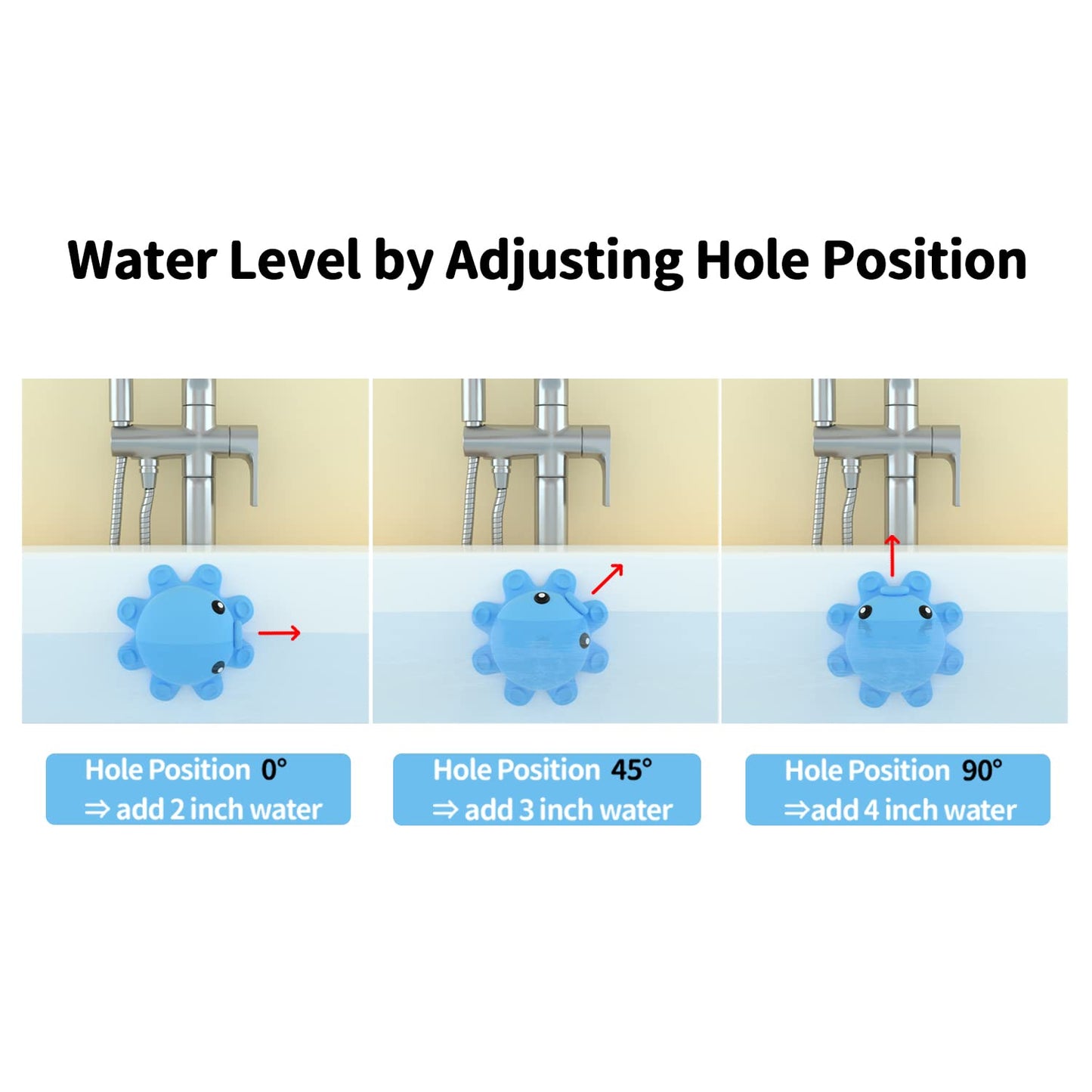 Bathtub Overflow Drain Cover Tub - Silicone Bathroom Overflow Drain Cover, Bath Tub Overflow Cover, Bathroom Spa Accessories, Adds Inches of Water for Deeper&Warmer Bath，Blue