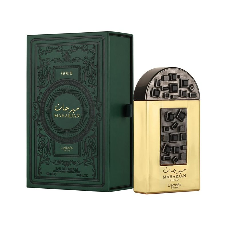 Lattafa Perfumes Maharjan Gold for Unisex Eau de Parfum Spray, 3.4 Ounce