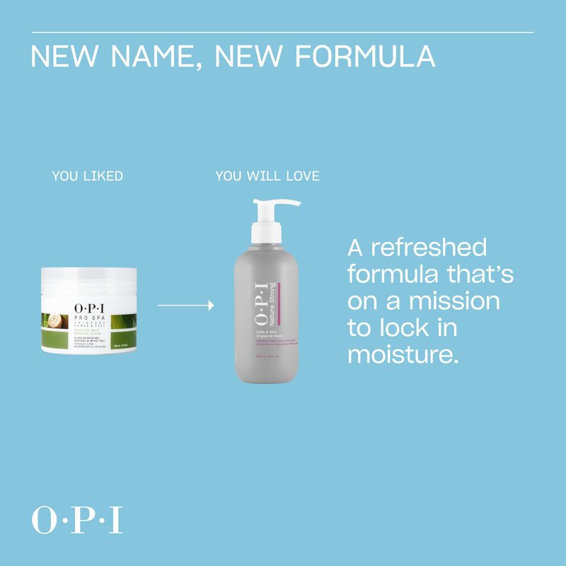 OPI Nature Strong Nails & Skin - Moisture Misson Hand & Foot Cream | Enriched with Shea Butter & Glycerin for Silky-Smooth Skin | Infused with Avocado & Sweet Almond Oil | 8.4 Fl Oz | 250 mL