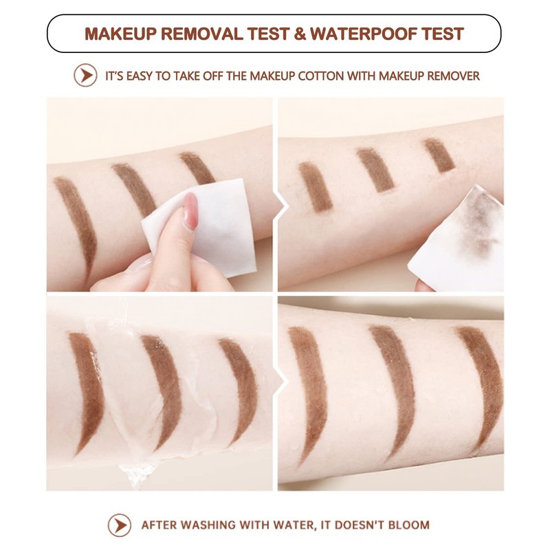 3Pcs Waterproof Eyebrow Pencil Dark Brown, Premium Eye Brow Pencil Brn with Spoolie Brush, Longwearing for Perfect Brows, Professional, Precision, Defines, Double-ended Eyebrow Pen for Women, O'CHEAL