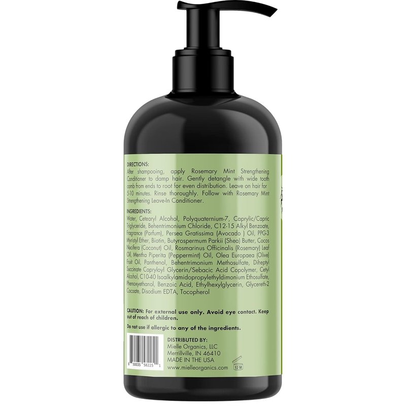 Mielle Organics Rosemary Mint Hair Conditioner - Biotin Infused Detangling & Hydrating Formula | 12 oz for Men & Women