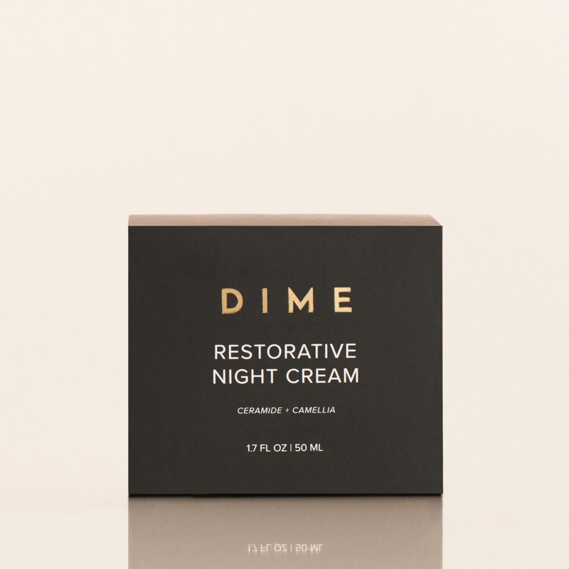 DIME Beauty Restorative Night Cream - Anti-Aging Face Moisturizer with Ceramides, Peptides, Sea Buckthorn and Squalane, Hydrating for Fine Lines and Wrinkles, Vegan, Cruelty-Free, 1.7 oz / 50 ml