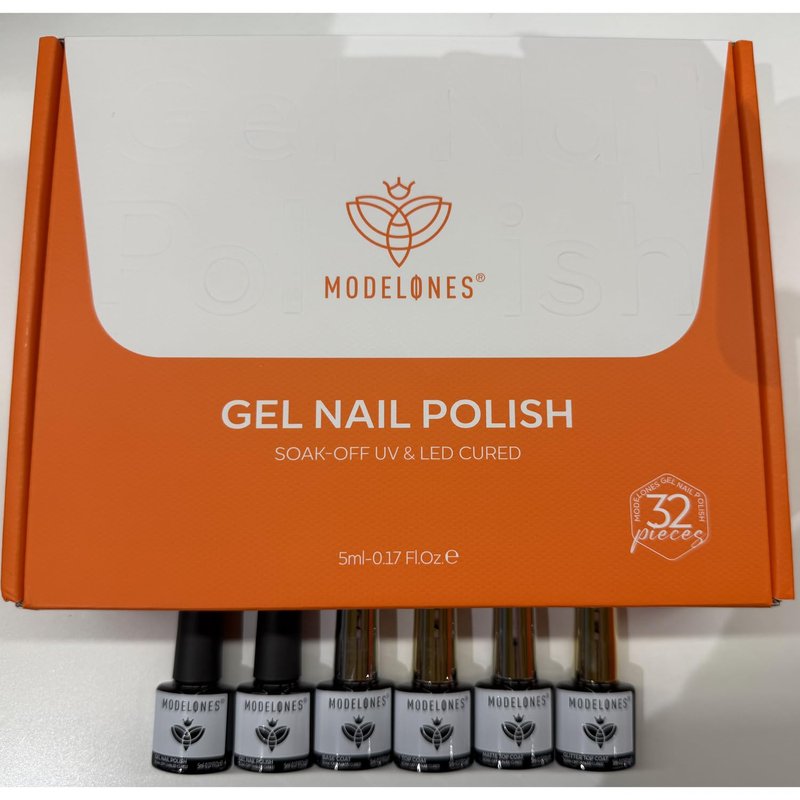 32 PCS Gel Nail Polish Set - 28 Colors Jelly Nude Polish with No Wipe Base Coat & Top Coats | Translucent Pink, White, Brown