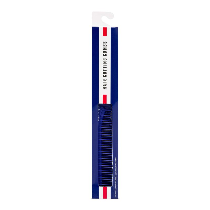 Professional Carbon Cutting & Styling Combs - 4 Pack for Barbers & At-Home Use | Blue