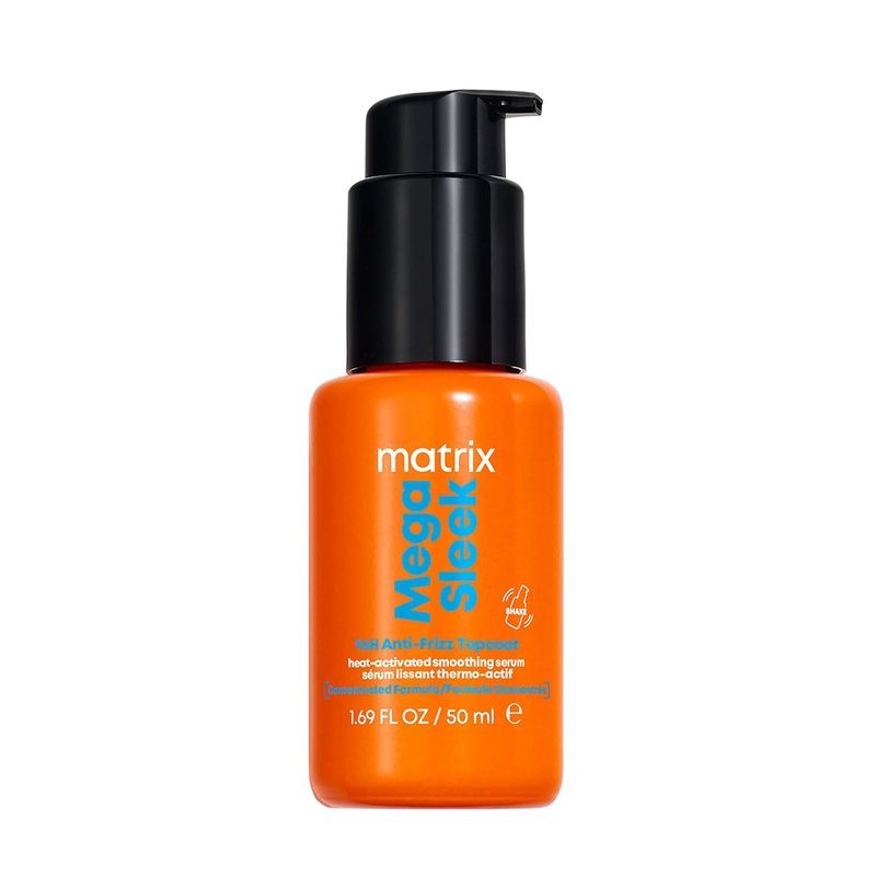 Matrix Mega Sleek 96H Anti-Frizz Topcoat Serum - Humidity Resistant Heat Protection for All Hair Types