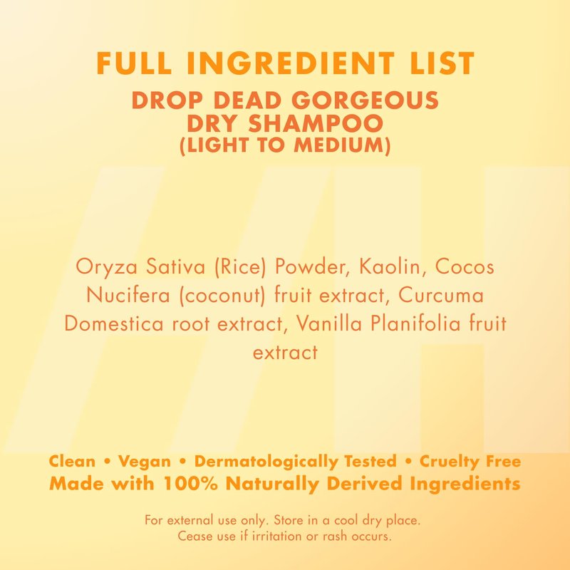 Handmade Heroes Non Aerosol Dry Shampoo Volume Powder | 1.8oz | 100% Natural & Vegan | For Light Hair & Blonde Hair