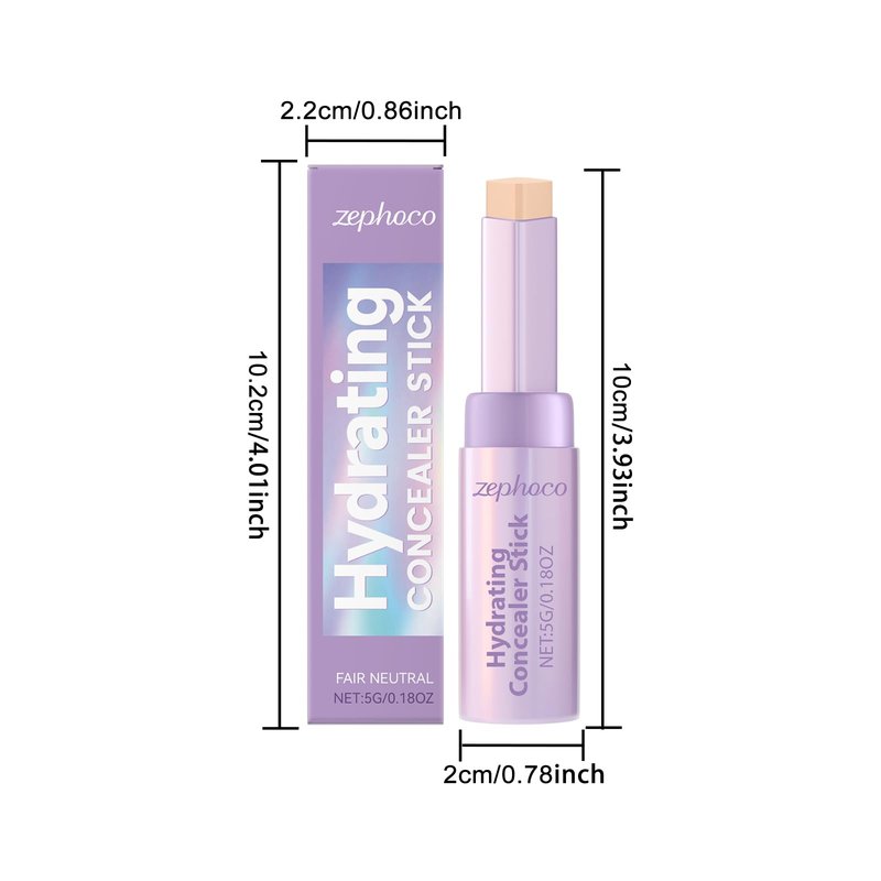 Hydrating Concealer Stick in Fair Neutral, Smooth and Long-Lasting Coverage, Enriched with Nourishing Ingredients, 0.18 oz