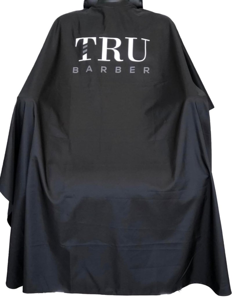 Silicone Neck Cape for Hair Salon - Lightweight Waterproof Cutting Cape | 50" x 58" (Black/White)
