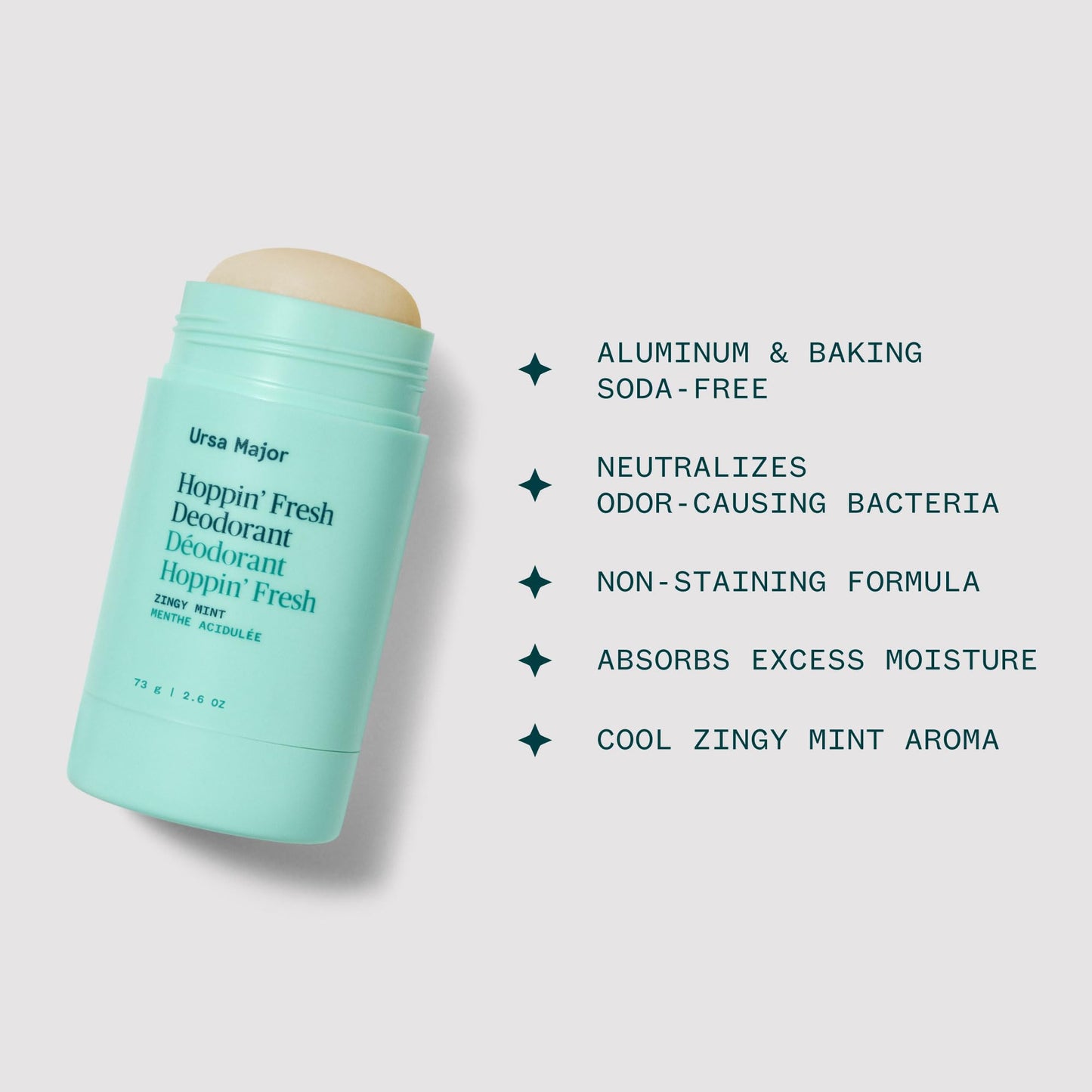 Ursa Major Natural Deodorant - Hoppin' Fresh | Aluminum-Free, Non-staining, Cruelty-Free | Formulated for Men and Women