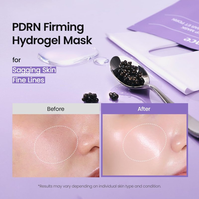 Rejuvenating Caviar PDRN Deep Mask - Overnight Hydrogel Face Mask for Skin Firming & Radiance | 1.19oz (34g) x 4 Pack