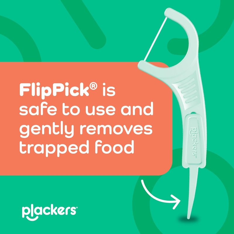 Plackers® Micro Line® Floss Picks - Intense Mint Floss Picks | 500 Count, PTFE-Free
