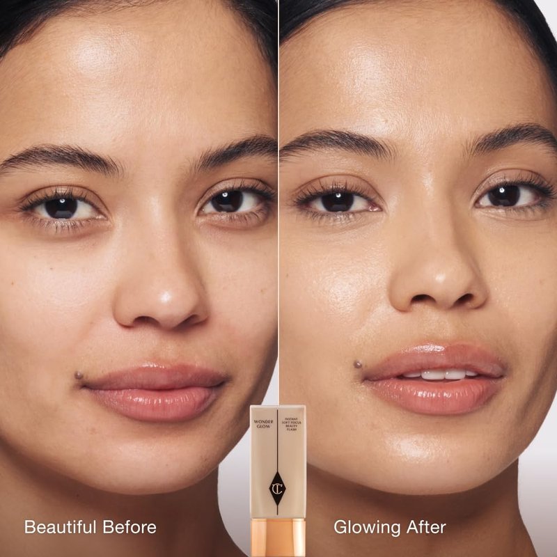 Charlotte Tilbury Wonderglow Face Primer - Illuminating Hydrating Primer for Dewy Skin | Blurs Imperfections & Fine Lines
