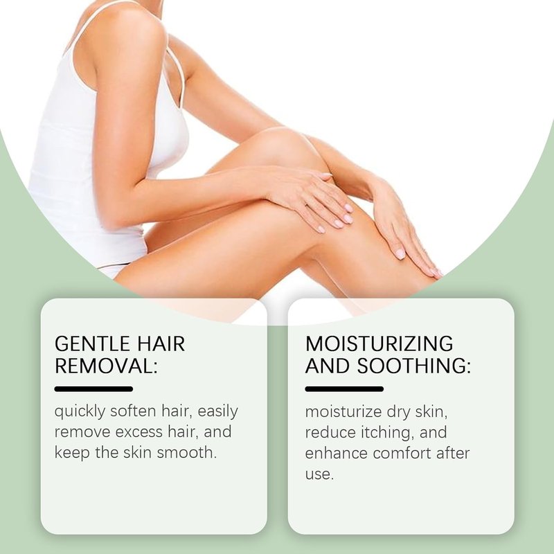 Gentle Hair Removal Cream for Women - Aromatic Skin Softening Formula | Ideal for Legs, Arms, Chest & Bikini Line (Cucumber)
