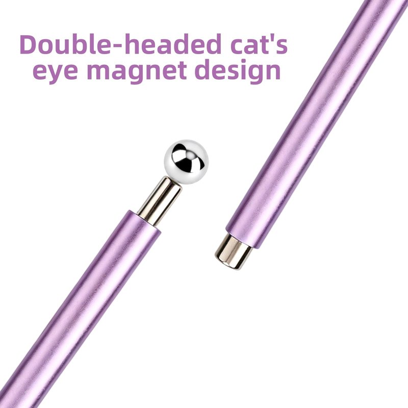 Cat Eye Magnet Nail Art Tool, Durable 3 in 1 Cat Eye Gel Polish Nail Art Magnet with Y-Type Accessories Multifunctional Magnetic Cateye Heart Manicure Tool Suitable for DIY Crafts Home Salon Studio