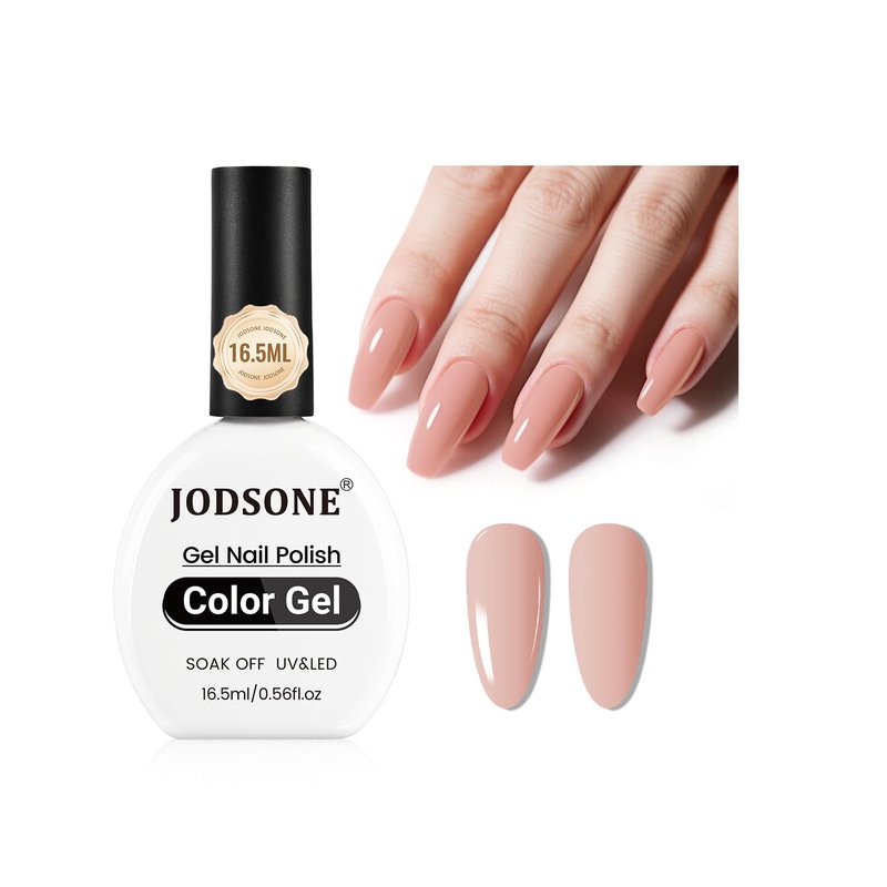 JODSONE Gel Nail Polish 16.5ml Light Nude Gel Polish Nail Soak Off U V LED Nail Lamp Art Manicure Salon DIY Home Gift for Women Girls