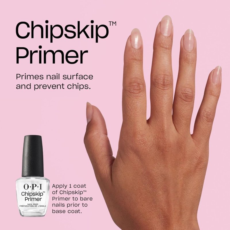 OPI Nail Lacquer Base Coat - Clear Nail Polish for Chip Resistance & Nail Protection