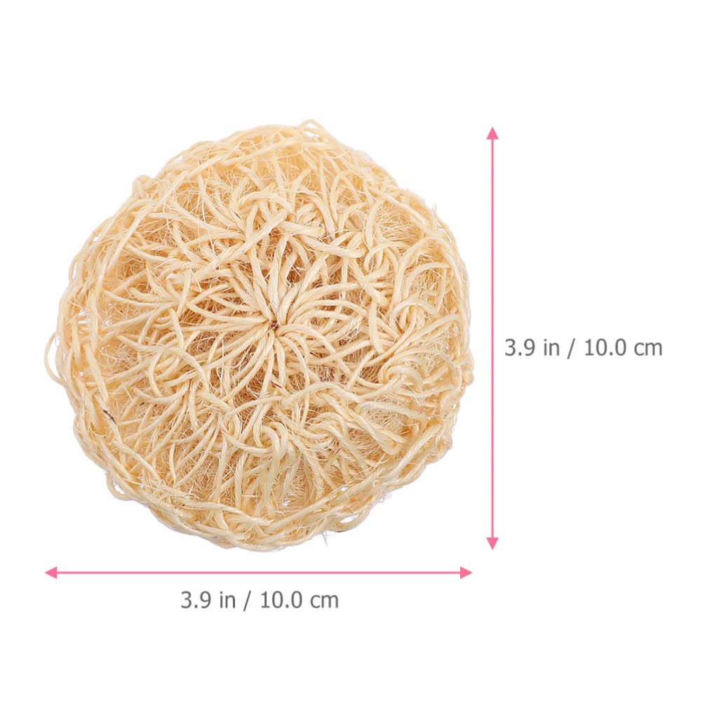 Beavorty 3-Pack Bath Scrub Balls Natural Sisal Body Scrubbers for Gentle Exfoliating and Skin Cleansing Shower Accessories 3.93X3.93X1.18In