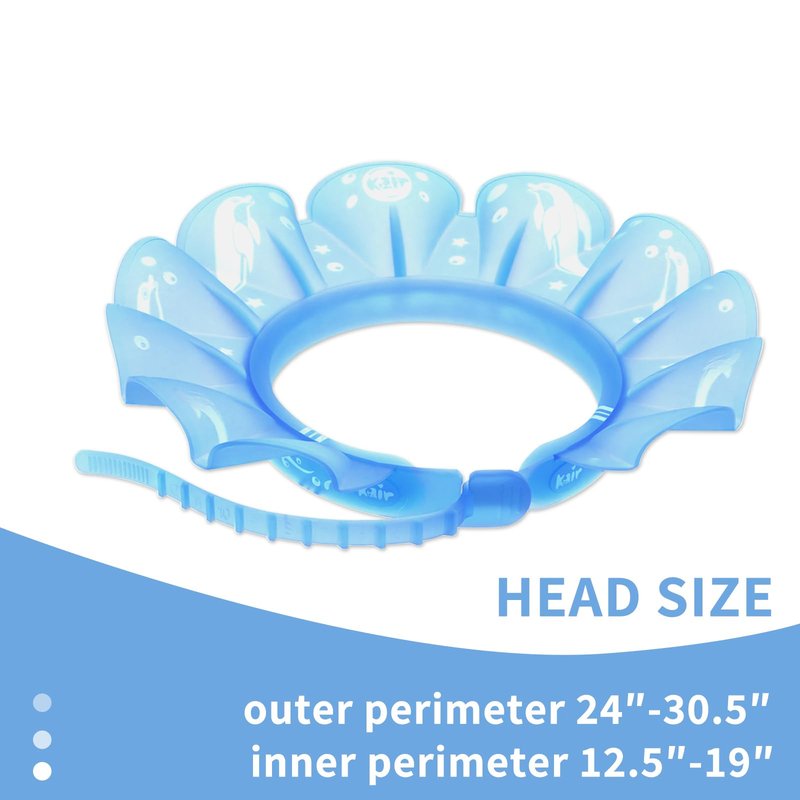 kair Baby Bath Visor Soft Silicone Shower Cap fit for Less Than 24 Months