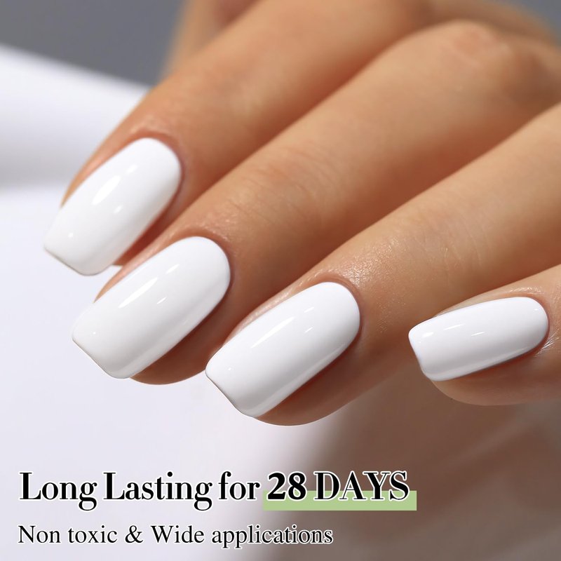 Gel Nail Polish - Double Rhythm 15ML Pure Sheer Soak Off | DIY Manicure at Home (White-A1093)