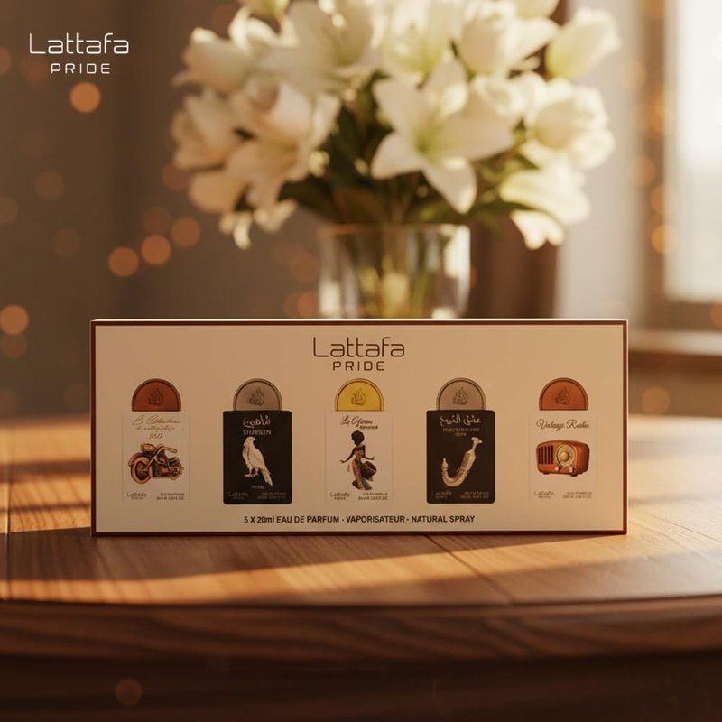 Lattafa Pride Gift Sets – Long Lasting Arabian Perfumes for Women Collection No.5 (5 x 20ml) – Eau de Parfum Spray – Elegant Ladies Perfume with Luxurious Scents – Premium Gift Box for Every Occasion
