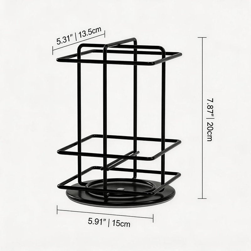 Bremoon Rotating Coffee Pod Holder Compatible with Vertuo Stores for Nespresso Vertuoline Capsules Space Saving Black Metal Organizer for Kitchen Counters Capacity of 40 pcs