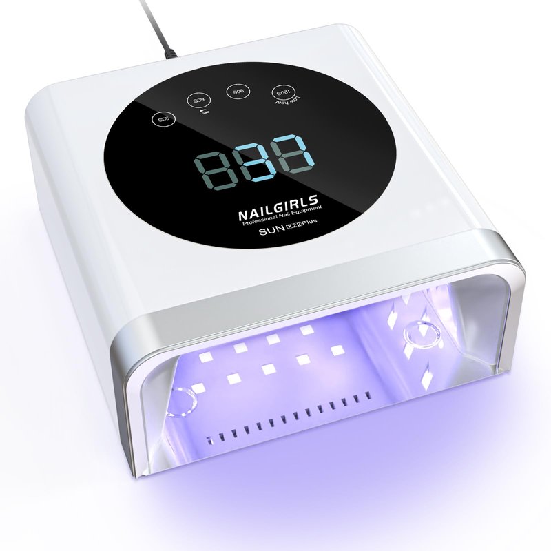 NAILGIRLS 150W UV Nail Lamp, Fast Curing UV Light for Gel Nails Salon Results at Home, 36 LED, No Heat Spikes, 4 Timers, Large Space for Beginners DIY Nails & Professionals, Auto Sensor, LCD Display