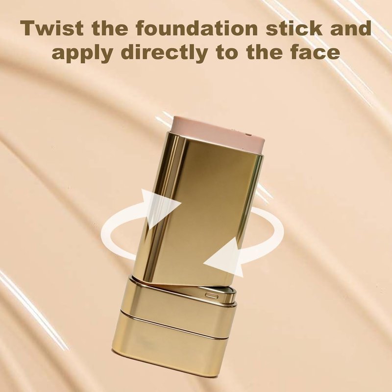 Hanae Korea Foundation Stick - All-in-One Lightweight Foundation with Built-In Brush | Ivory, Natural Finish