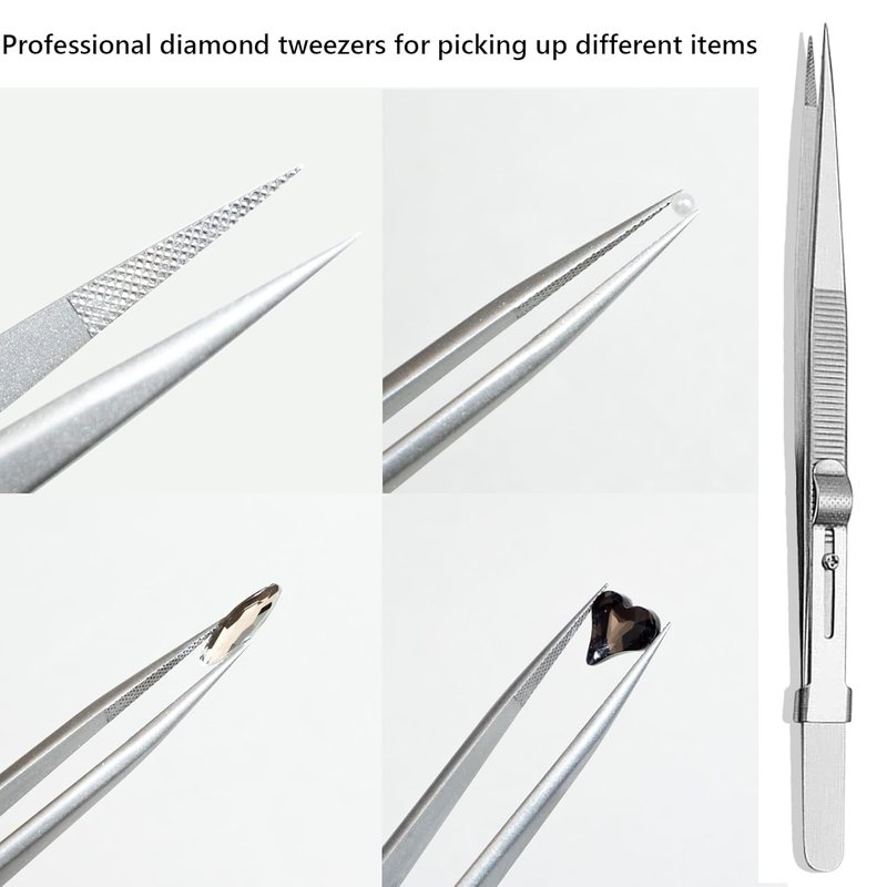 Rhinestone Picker Tool Kit - 2 Dual-Head Bedazzling Pens, 4 Wax Tips, 1400 Rhinestones & Organizer Trays