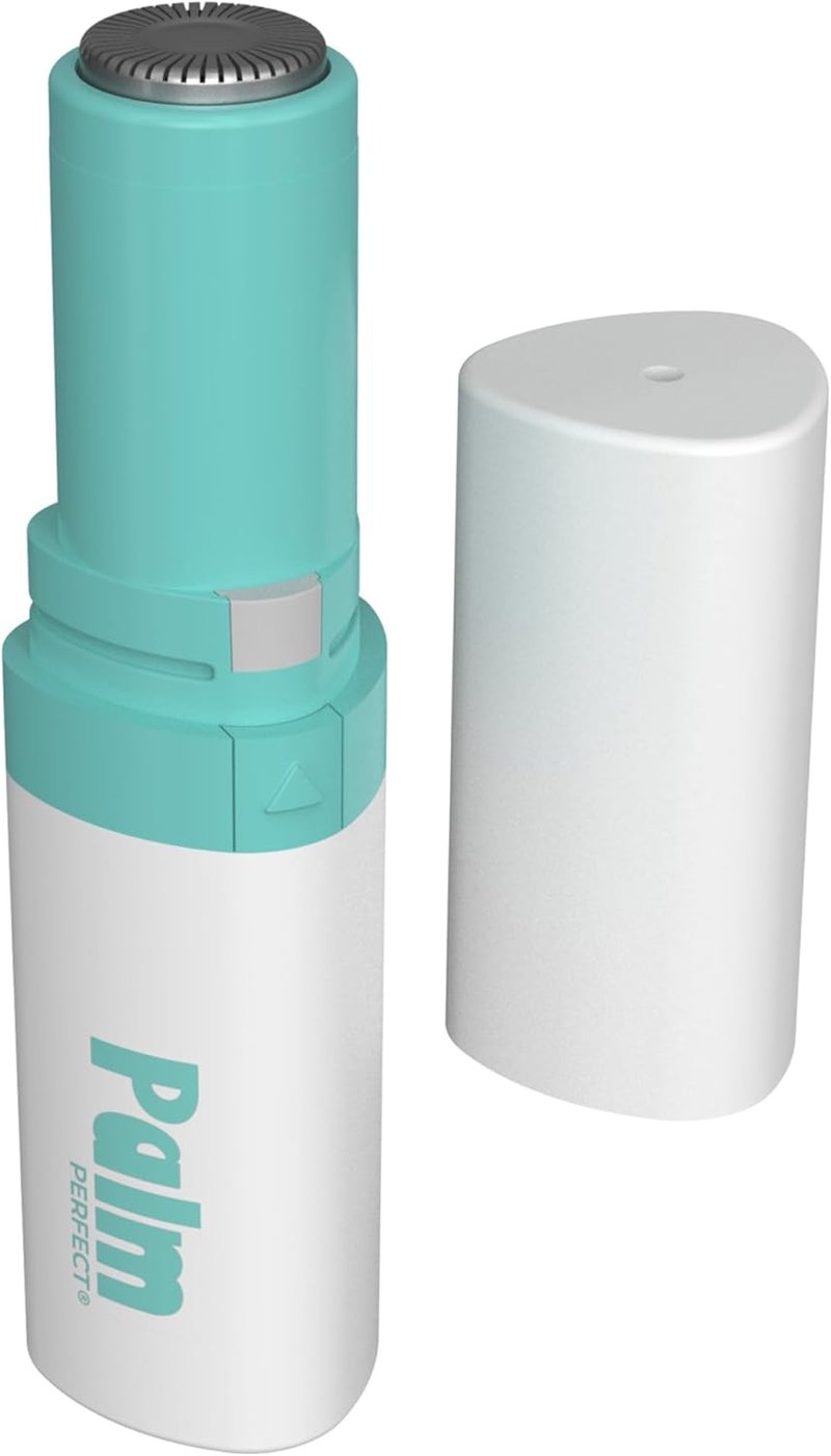 PalmPerfect Facial Hair Remover - Portable Lipstick-Sized Shaver with LED Light for Painless Hair Removal