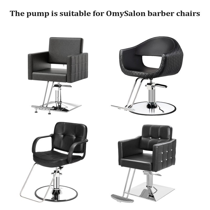 Barber Chair Replacement Hydraulic Pump, Adjustable Height Free 360 Degree Rotation, Fit for Salon Styling Chair Beauty Hairdressing Chair, 6 Screws