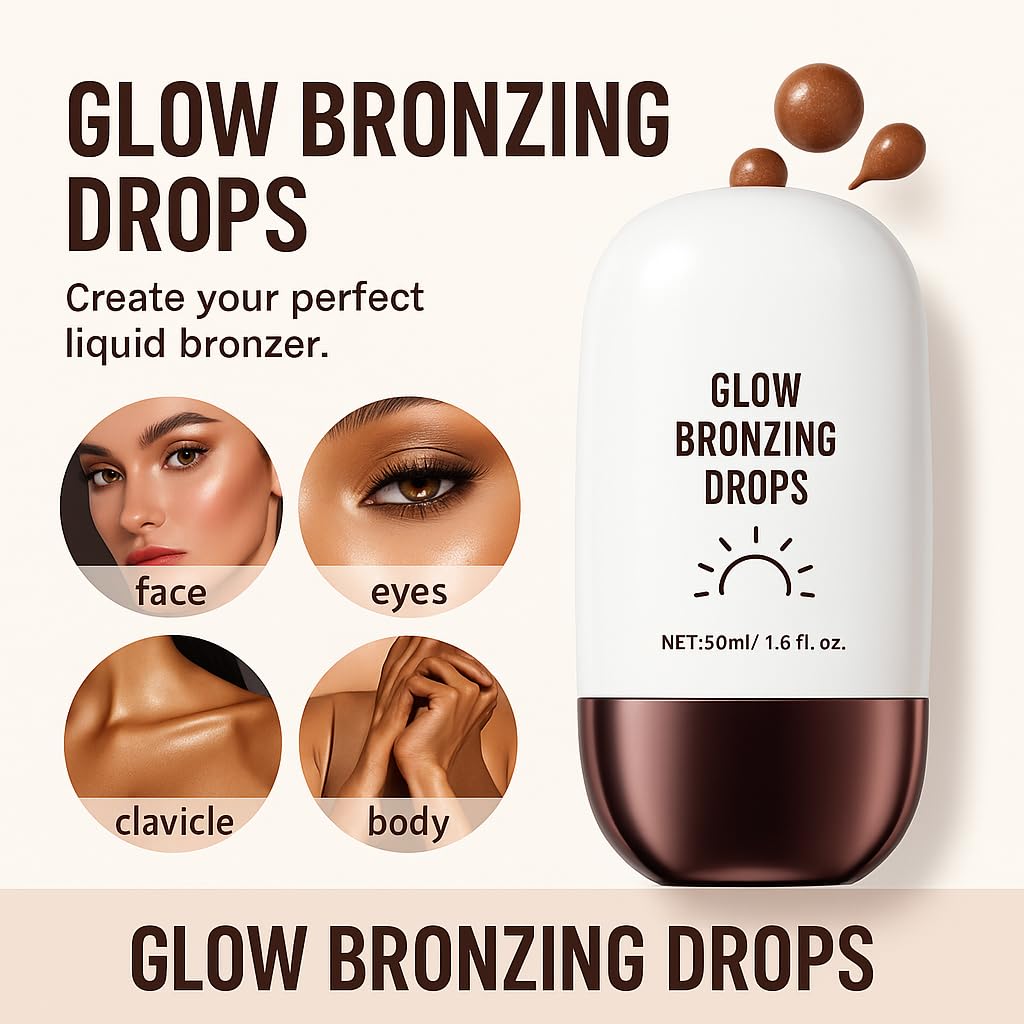 True Match Lumi Glotion - Natural Glow Enhancer & Illuminator | Bronzing Drops for Sun-Kissed Skin, 903 Medium (Champagne Shimmer)