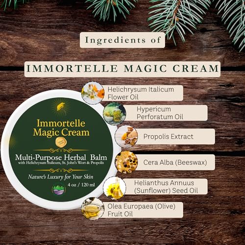 MOUNTAIN PASTURES¢ç Immortelle Magic Cream ? The Balkan Secret Balm for Healthy Skin ? Handcrafted Anti-Aging Formula with Wild Helichrysum ? Soothing, Deeply Nourishing ? 4 oz