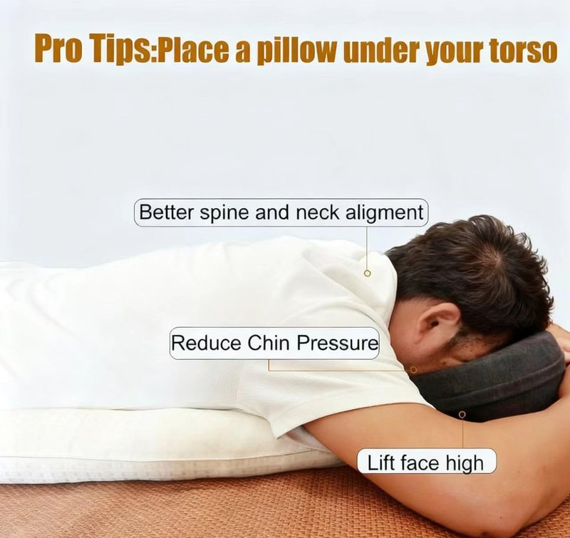 Fcare Face Down Pillows Massage After Surgery Post Eye Surgery, Pillow for Bed Headrest Prone Down Sleeping，Face Cradle，BBL Pillow Recovery & Removable Cover Grey