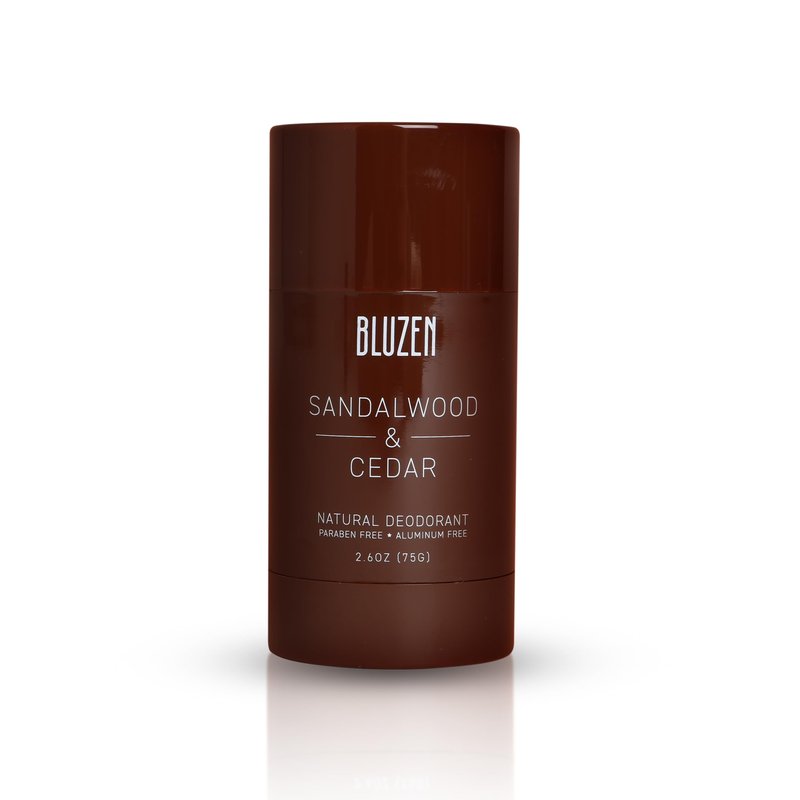 BLUZEN Sandalwood & Cedar, Fresh & Clean, Aluminum-Free, Natural, Castor Oil Based Deodorant For Sensitive Skin, Free from Parabens, All Day Protection